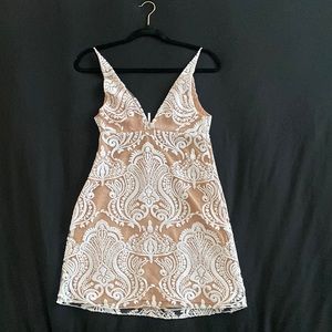 Free People, White, Night Shimmer Mini dress